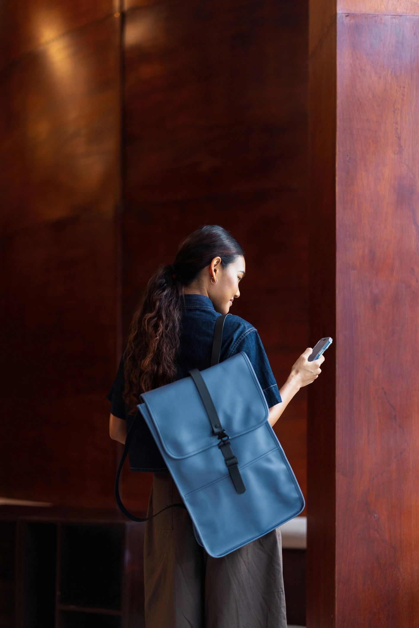 Person checking a smartphone